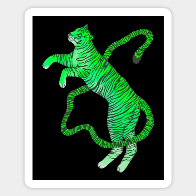 Green acid tiger Magnet by deadblackpony